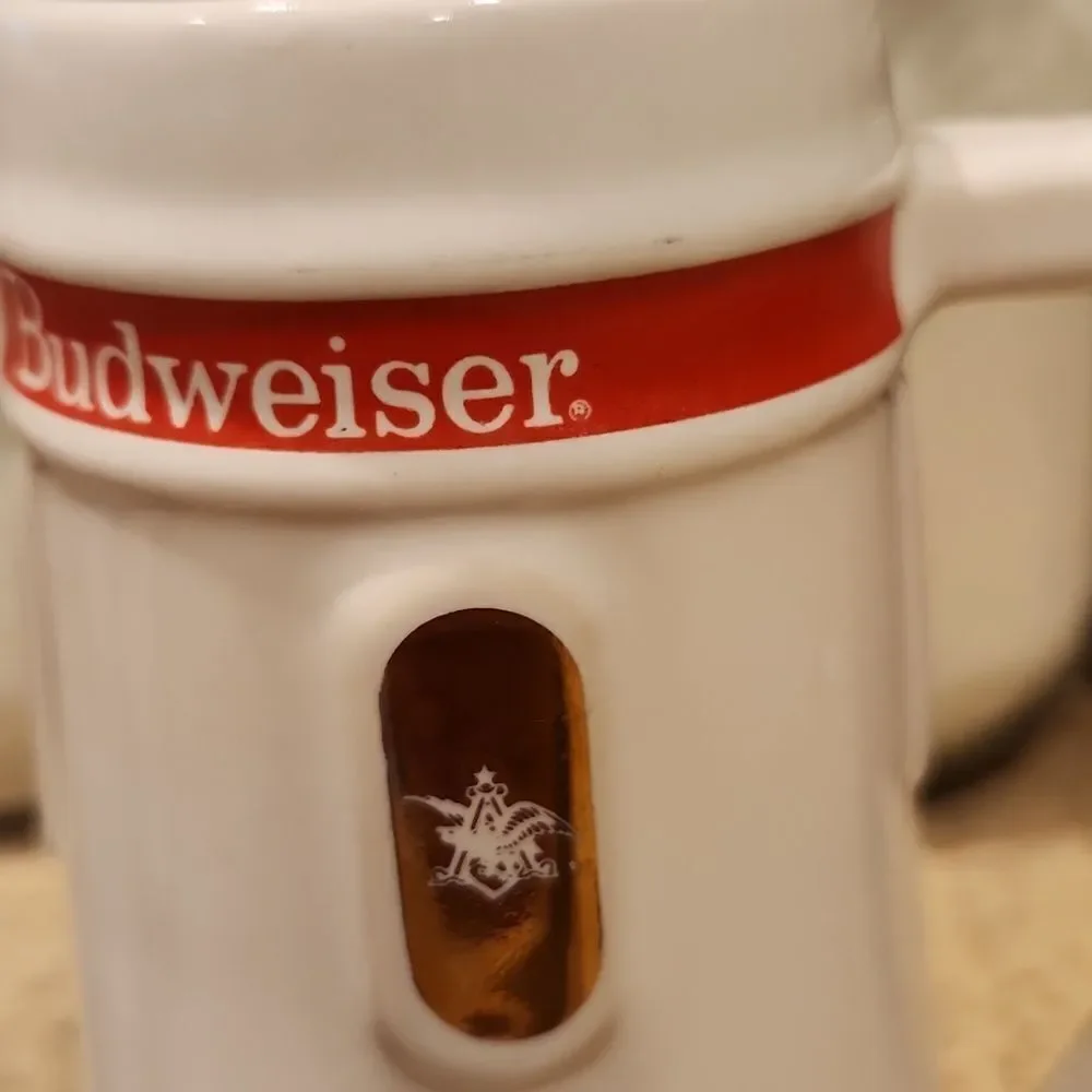 Vintage Budweiser Anheiser Busch Beer Steins Set of 2 12 oz.